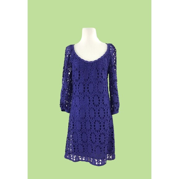 Trina turk wakeboard lace Crochet Blue SIZE 8‎ NEW coastal vacation beachy - Picture 1 of 9